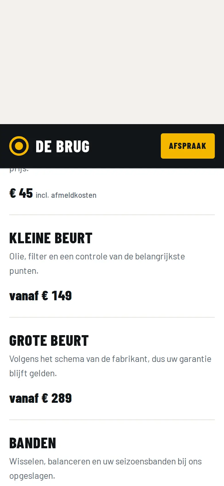 Ontwerp voor Autoservice De Brug